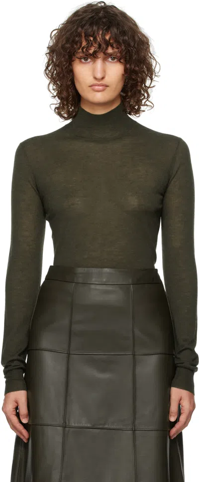 Joseph Green Cashair Turtleneck In 1203 Hass Avocado