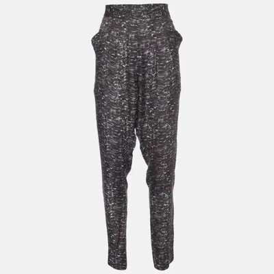 Joseph Grey Water Reptile Print Silk Trousers In Gray
