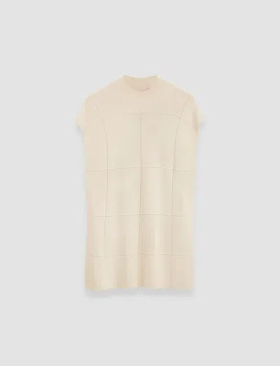 Joseph Grid Viscose Knitted Tank Top In Oat