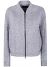 Joseph Herringbone-pattern Zip-front Jacket In Gray