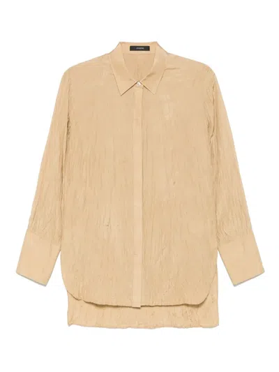 Joseph Habotai Bold Blouse In Neutrals