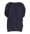 Joseph Habotai Silk Briela Blouse In Navy