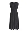 Joseph Habotai Silk Pleated Martini Dress In Black