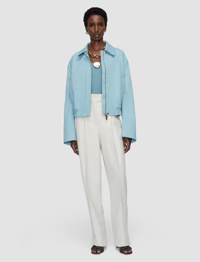 Joseph Haddou Light Cotton Bomber Jacket In Blue