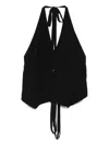 Joseph Halter-neck Button Top In Black