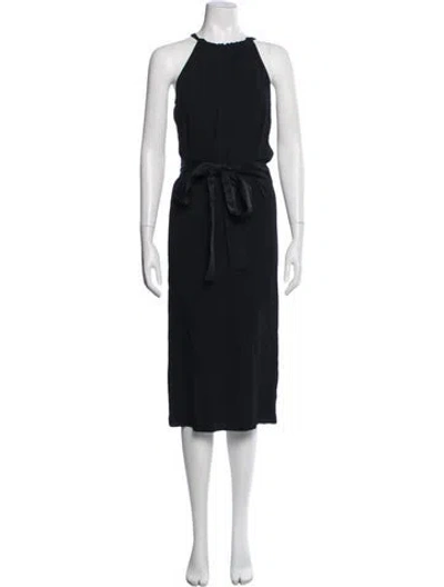 Pre-owned Joseph Halterneck Midi Length Dress In Gray