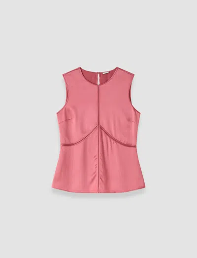 Joseph Hebe Silk Satin Top In Pink