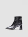 Joseph Heeled Metallic Leather Ankle Boots In Silver