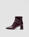 Joseph Heeled Patent Leather Ankle Boots In Red