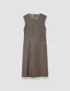 Joseph Heidi Leather Stretch Dress In Brown