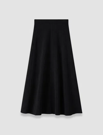 Joseph Helius Leopard Jacquard Milano Skirt In Black