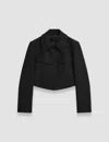 Joseph Womens Black Cranbrook Heritage Regular-fit Wool-blend Jacket In Black
