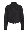 Joseph Womens Black Cranbrook Heritage Regular-fit Wool-blend Jacket In Black