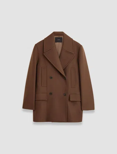Joseph Heritage Wool Laure Coat In Arabica