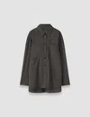 Joseph Herold Light Wool Tailoring Shirt In Brown