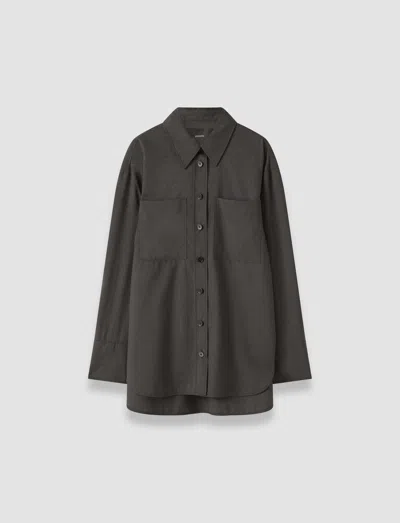 Joseph Herold Light Wool Tailoring Shirt In Brown