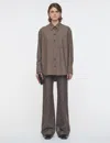 Joseph Herold Light Wool Tailoring Shirt In Brown