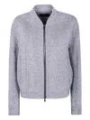 Joseph Herringbone-pattern Zip-front Jacket In White