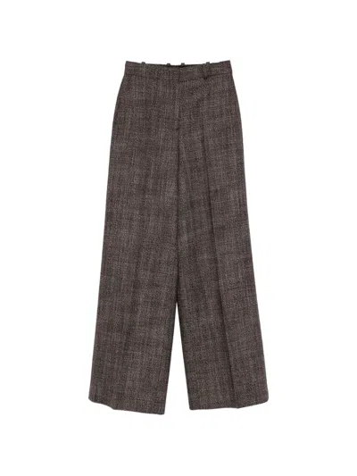 Joseph Herringbone Trousers In Brown