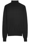 Joseph High-neck Cashmere Knit Top In Black