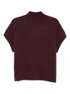 Joseph High-neck Knitted Top In Purple