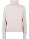 Joseph High Neck Long Sleeves Brushed Cashmere In Neutral