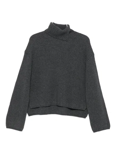 Joseph High Neck Long Sleeves New Cardigan Stitch Rws In Gray