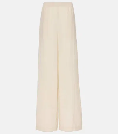 Joseph Silk Wide-leg Trousers In Neutrals