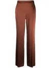 Joseph High-rise Straight-leg Trousers In Brown