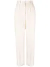 Joseph High-waisted Tailored Trousers In White