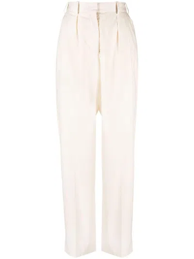 Joseph High-waisted Tailored Trousers In White