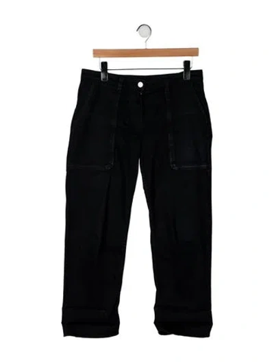 Pre-owned Joseph High-rise Straight Leg Jeans In Black