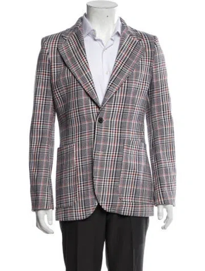 Pre-owned Joseph Houndstooth Print Blazer In Blue