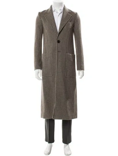 Pre-owned Joseph Houndstooth Print Overcoat In Multi