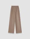 Joseph Hulin Crepe De Soie Silk Trousers In Escargot