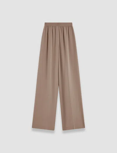 Joseph Hulin Crepe De Soie Silk Trousers In Escargot