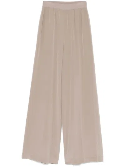 Joseph Hulin Pant Crepe De Soie In Brown