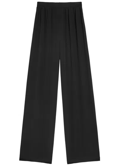 Joseph Hulin Silk-crepe Trousers In Black
