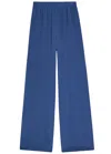 Joseph Womens Cobalt Hulin Wide-leg Mid-rise Silk-crepe Trousers In Blue