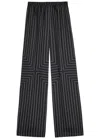Joseph Hulin Geometric Print Silk Trousers In Black