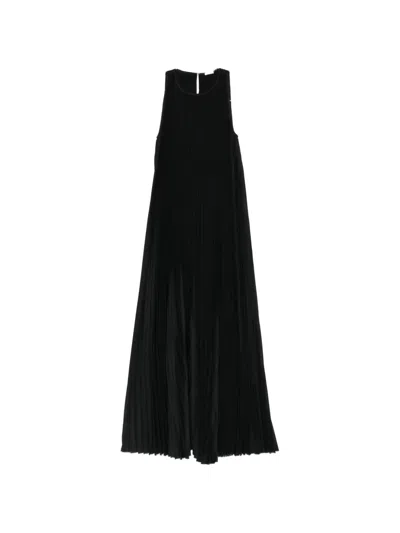 Joseph Irregular Pleats Dress In Black