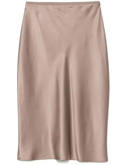 Joseph Isaak Midi Skirt In Pink