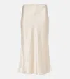 JOSEPH ISAAK SILK SATIN MIDI SKIRT