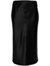 Joseph Isaak Elasticated-waist Silk Skirt In Black