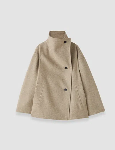 Joseph Isaia Wool Blend Coat In Silver