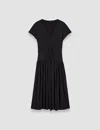 Joseph Womens Black Isaure Short-sleeve Crepe-jersey Midi Dress Xl In Black