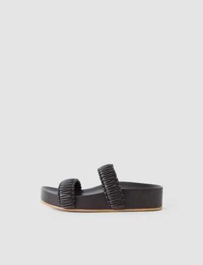 Joseph Isha Braided Leather Sandals In Brown