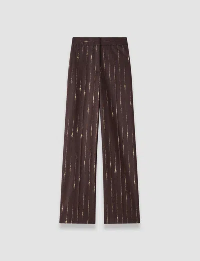Joseph Isotta Slub Wool Trousers In Purple