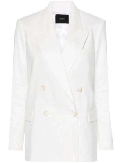 Joseph Double-breasted Blazer In Ivory