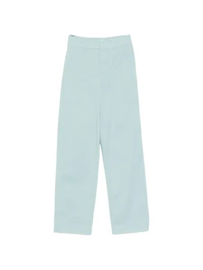 Joseph Jaber Patch-pocket Straight-leg Trousers In Blue